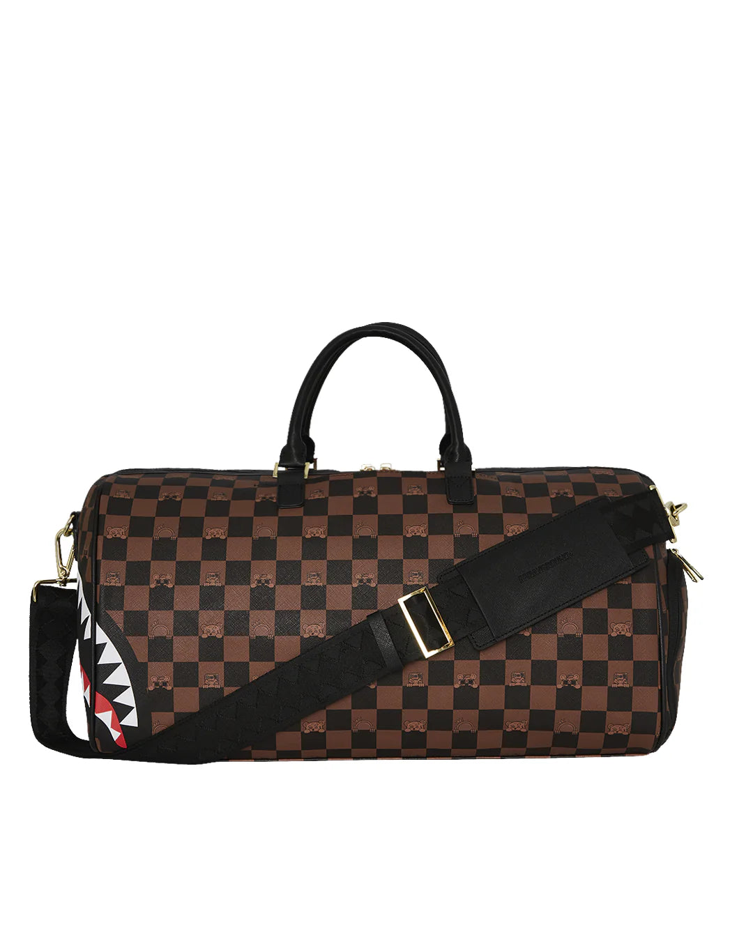 Sprayground Peeking Character Check Duffle