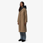 K-Way Giacca in lana e nylon Beige Khaki/Blue Depth