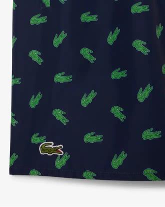 Lacoste Costume da Bagno con Stampa Coccodrillo