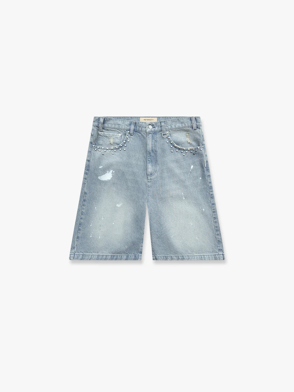 Reternity Studded Jorts Light Blue