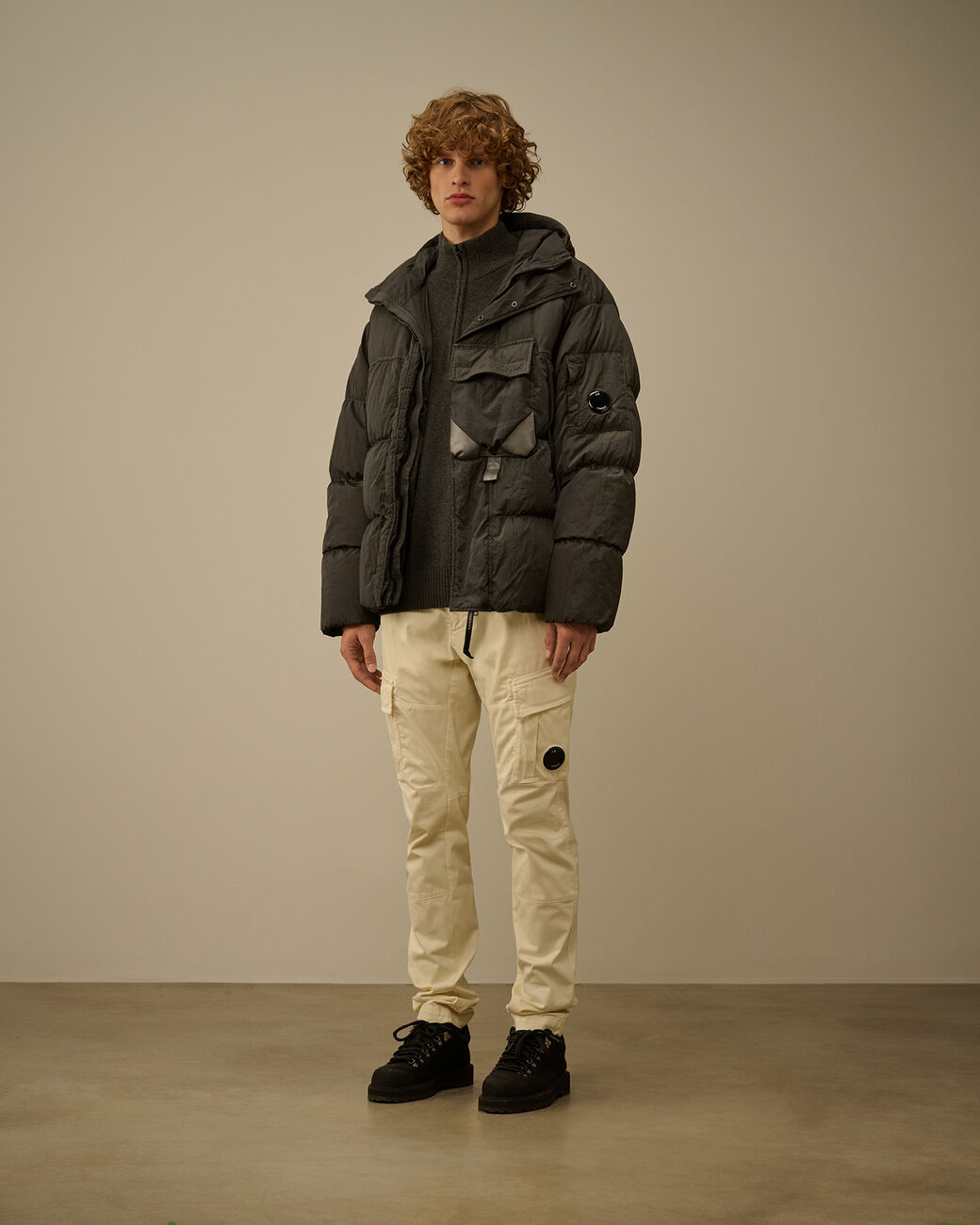 Cp Company Lambswool GRS Half Zip Sweater