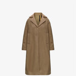 K-Way Giacca in lana e nylon Beige Khaki/Blue Depth