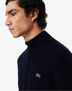 Lacoste Pullover in Cotone a Collo alto con Zip