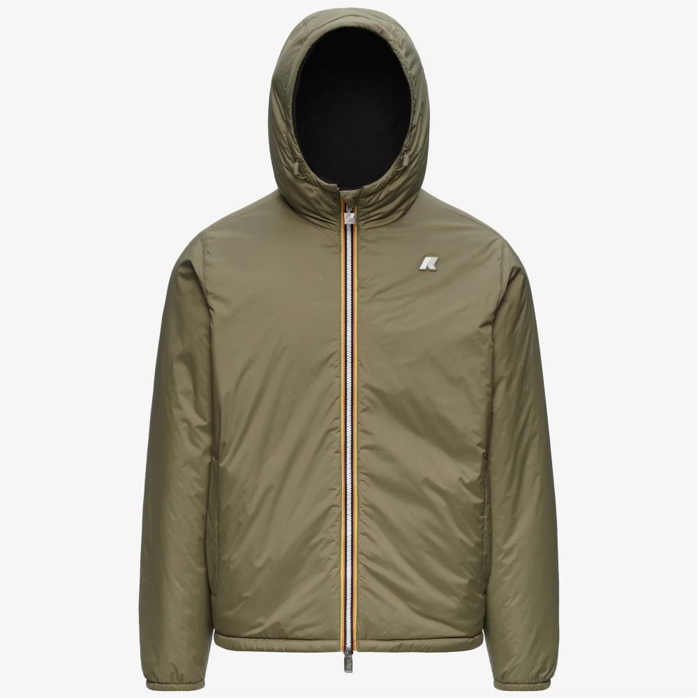 K-Way Giacca Jack Spacer Nylon Double Black Pure/Green Army