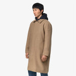 K-Way Giacca Poirol Wool Nylon Beige Khaki/Blue Depth