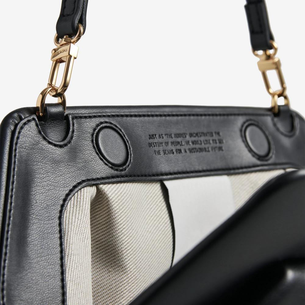 THEMOIRè Bios Baguette Vegan Fabric Jet Black