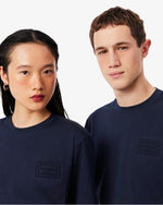 Lacoste T-shirt in Jersey con Marchio Goffrato