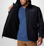 Columbia Giacca con Cappuccio Impermeabile e Foderata in Sherpa Landroamer