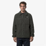 K-Way Felpa Cameron Sherpa Polar Green Blackish Combo