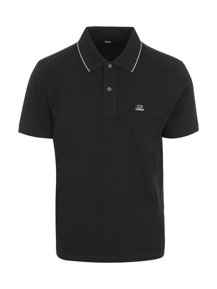 Cp Company Stretch Piquet Short Sleeve Logo Polo